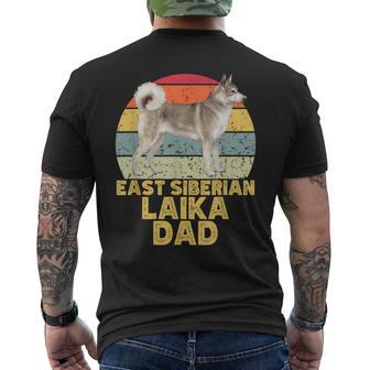 East Siberian Laika Dog Dad Retro My Dogs Are My Cardio Men's T-shirt Back Print | Mazezy