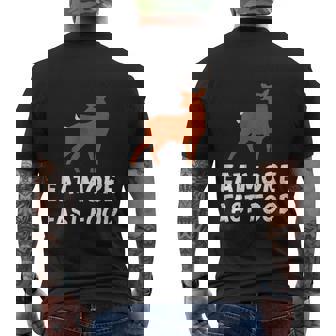 Eat More Fast Food Deer Hunting Funny Design For Hunter Mens Back Print T-shirt - Thegiftio