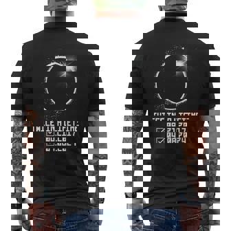 Eclipse Checklist Twice In Lifetime Total Solar Eclipse 2024 Men's T-shirt Back Print | Mazezy