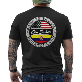 Ecuadorian American Camiseta Ecuatoriana Americana Men's T-shirt Back Print | Mazezy
