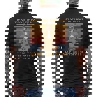 Eff You See Kay Why Oh You Vintage Dog Yoga Men's Back Print T-shirt | Mazezy