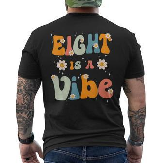 Eight Is A Vibe 8Th Birthday Party 8 Eight Year Old Kids Mens Back Print T-shirt - Seseable