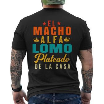 El Macho Lomo Plateado De La Casa Papa Dia Del Padre Mens Back Print T-shirt - Seseable