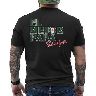 El Mejor Papa Mexico Mens Back Print T-shirt - Seseable