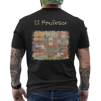 El Profesor Spanish Speaking Country Flags Men's T-shirt Back Print | Mazezy DE