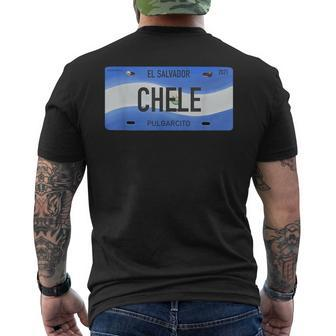El Salvador With Typical Phrases Chele Men's T-shirt Back Print | Mazezy CA