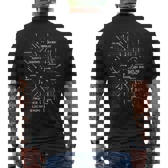 Electronic Music Circuit House Breakbeat Dubstep Ebm Music Men's T-shirt Back Print | Mazezy