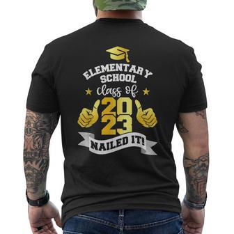 Elementary Class Of 2023 Nailed It Kids Graduation Mens Back Print T-shirt | Mazezy