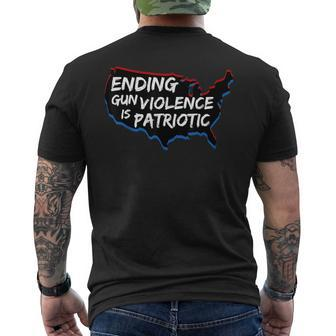 Ending Gun Violence Is Patriotic Awareness Day Peace Usa Patriotic Funny Gifts Mens Back Print T-shirt | Mazezy
