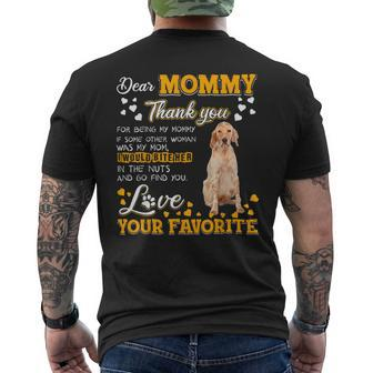 English Setter Dear Mommy Thank You For Being My Mommy Mens Back Print T-shirt - Monsterry CA
