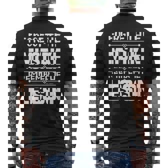 Entrepreneur Gift - Forget The Mistake Remember The Lesson Mens Back Print T-shirt | Mazezy