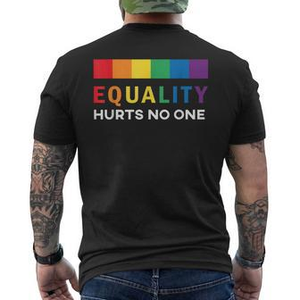 Equality Hurts No One Lgbt Equality Human Rights Gay Pride Mens Back Print T-shirt - Thegiftio UK