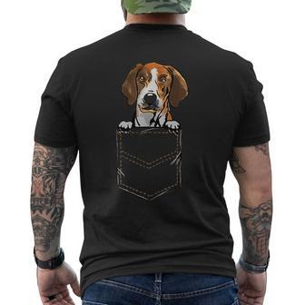Estonian Hound Puppy For A Dog Owner Pet Pocket Men's T-shirt Back Print | Mazezy
