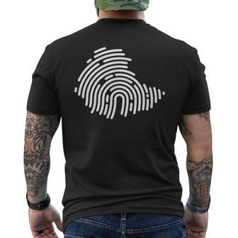 Ethiopia Ashara Fingerprint On Ethiopian Map Mens Back Print T-shirt | Mazezy UK