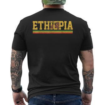 Ethiopia - Lion Of Judah Flag Rastafari African Rasta Gift Mens Back Print T-shirt | Mazezy UK
