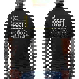 Everett Name Gift Im Everett Im Never Wrong Mens Back Print T-shirt - Seseable