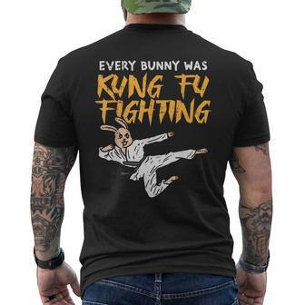 Every Bunny Was Kung Fu Fighting Martial Arts Men's T-shirt Back Print | Mazezy
