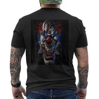 Evil Clown And Cigar Standard T Cigar Men's T-shirt Back Print | Mazezy
