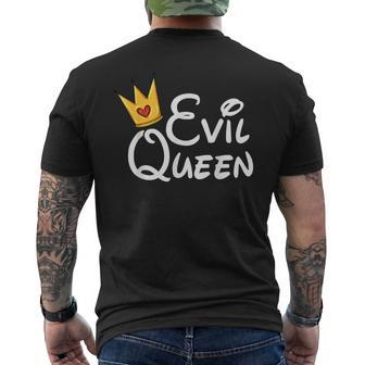 Evil Queen With Crown Black Halloween Costume Men's T-shirt Back Print - Seseable