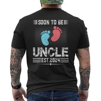 Expecting New Uncle Soon To Be Promoted To Uncle 2024 Men's T-shirt Back Print - Thegiftio UK