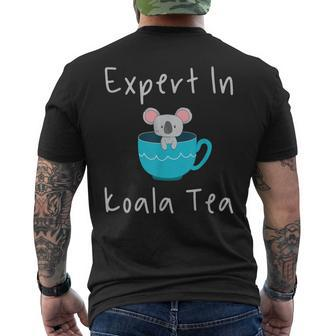 Expert In Koala Tea Pun Quality Control Manager Specialist Men's T-shirt Back Print | Mazezy