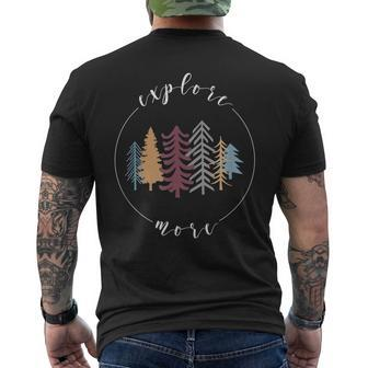 Explore More Outdoor Adventure Hiking Camping Minimal Design Mens Back Print T-shirt - Thegiftio UK