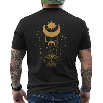 Eye Sun And Moon All Seeing Eye Spiritual Witchy Men's T-shirt Back Print - Seseable