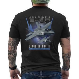 F-35 Lightning Ii 5Th Gen Stealth Fighter Men's T-shirt Back Print | Mazezy