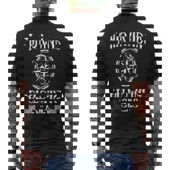 Fair Winds Following Seas Boat Boating Nautical Novelty Men's T-shirt Back Print | Mazezy