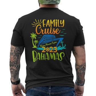 Family Cruise 2023 Bahamas Cruising Together Squad Matching Mens Back Print T-shirt | Mazezy