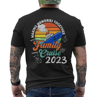 Family Cruise 2023 Travel Holiday Making-Memories Together Men's T-shirt Back Print - Thegiftio UK