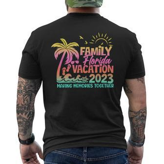 Family Florida Vacation 2023 Summer Vacation Matching Group Mens Back Print T-shirt - Seseable