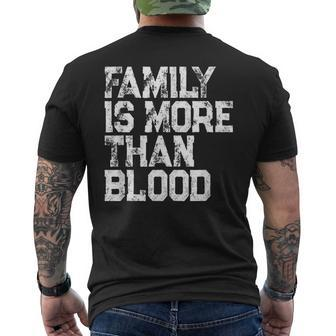 Family Is More Than Blood Foster Adoption Mens Back Print T-shirt - Thegiftio UK