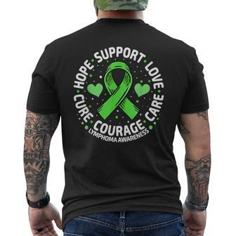 Family Support Non Hodgkin's Lymphoma Cancer Awareness Men's T-shirt Back Print - Seseable