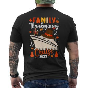 Family Thanksgiving Cruise 2023 Autumn Cruise Squad Matching Men's T-shirt Back Print - Seseable