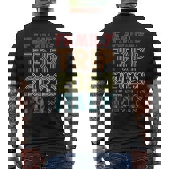 Family Trip 2023 Italy Vacation Matching Cool Retro Vintage Mens Back Print T-shirt | Seseable CA