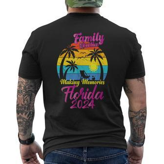Family Vacation 2024 Florida Vacation Making Memories 2024 Men's T-shirt Back Print | Mazezy