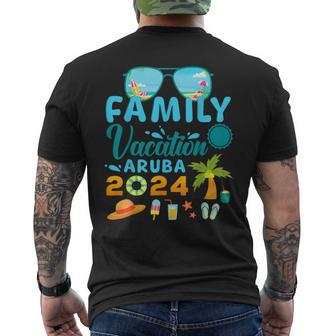 Family Vacation Aruba 2024 Matching Family Vacation 2024 Men's T-shirt Back Print | Mazezy