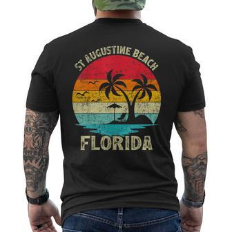 Family Vacation Vintage Retro Florida St Augustine Beach Men's T-shirt Back Print | Mazezy