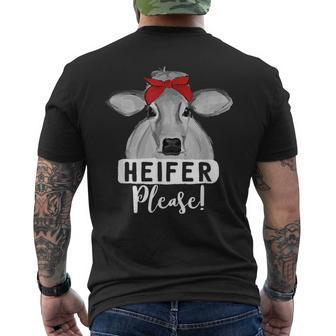 Farm Cow Heifer Please Farmer Gifts Mens Back Print T-shirt | Mazezy