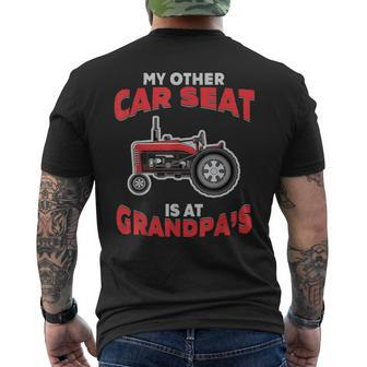 Farming My Other Car Seat Is At Tractor Grandpa Farmer Men's Back Print T-shirt | Mazezy