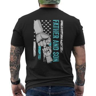 Father And Son American Flag Matching Fathers Day Father Son Mens Back Print T-shirt - Monsterry CA