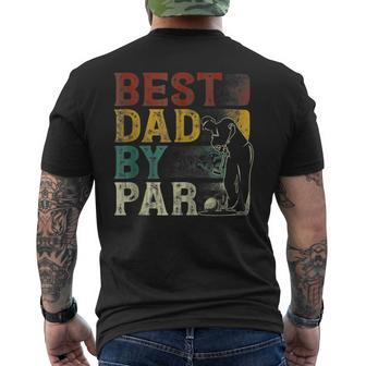 Fathers Day Best Poppy By Par Golf For Dad Grandpa Men's Back Print T-shirt | Mazezy