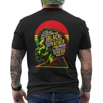 Fathers Day Black Father Afro African American Dad Vintage Mens Back Print T-shirt - Thegiftio UK