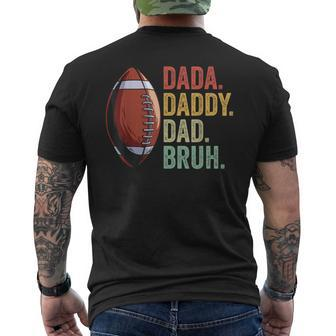 Fathers Day Dada Daddy Dad Bruh Men's Back Print T-shirt | Mazezy