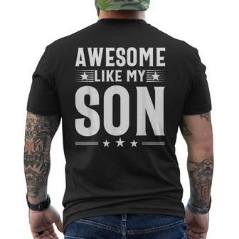 Fathers Day Gift Funny Son Awesome Like My Son Tie Dye Mens Back Print T-shirt | Mazezy