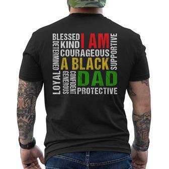 Fathers Day I Am Black Dad Black Father Junenth Mens Back Print T-shirt | Mazezy