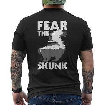 Fear The Skunk Zoologist Zookeeper Wildlife Animal Lover Men's T-shirt Back Print | Mazezy