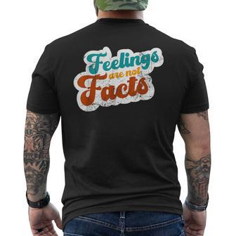 Feelings Are Not Facts Mental Health Awareness Men's T-shirt Back Print | Mazezy