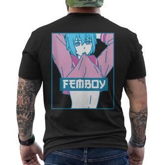 Femboy Aesthetic Pastel Yaoi Anime Boy Crossdressing Men's T-shirt Back Print | Mazezy